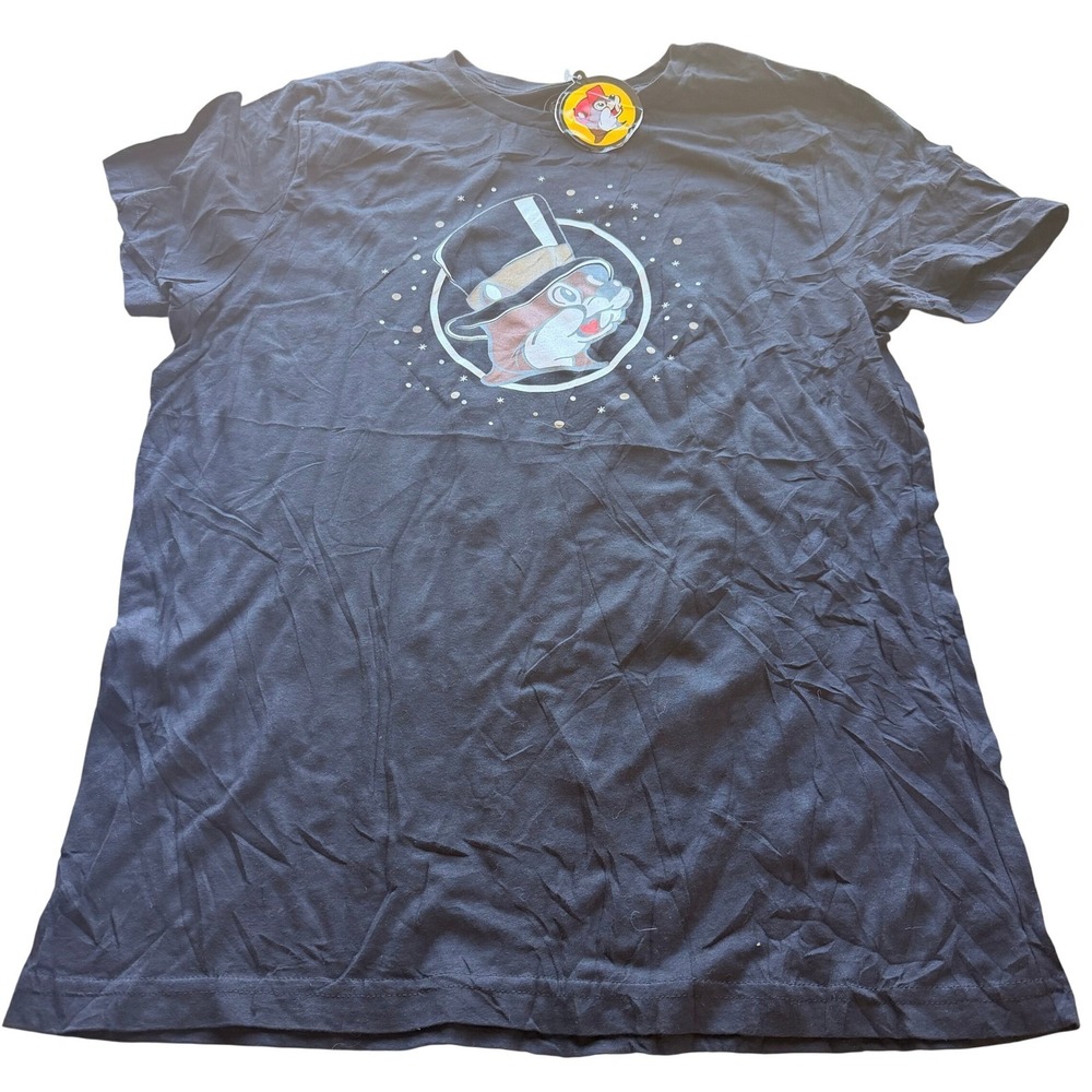 Buc-ee's Mens Glow In The Dark New Year 2025 T-Shirt Large Black New With TagTee